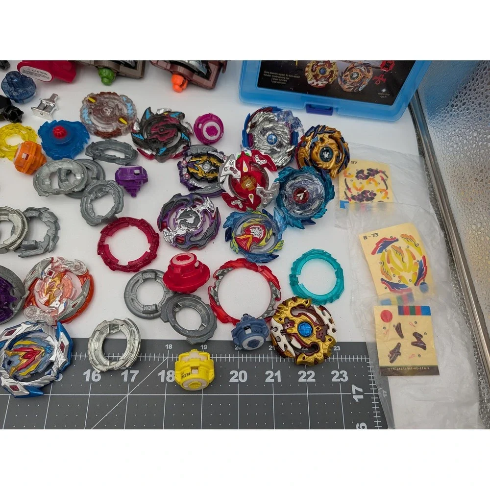 Beyblade Spinning Top Lot Multicolor Burst Series‎ Launchers Case Beywarriors